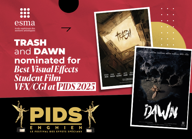 Two ESMA short films in the running for the PIDS Enghien 2025!