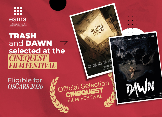 Two ESMA student short films shortlisted for the prestigious Cinequest Film Festival 2025!